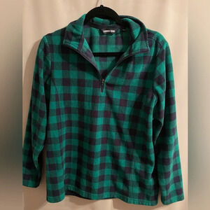 Land’s End Plaid Fleece Pullover